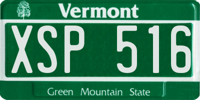 VT license plate XSP516