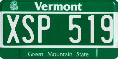 VT license plate XSP519