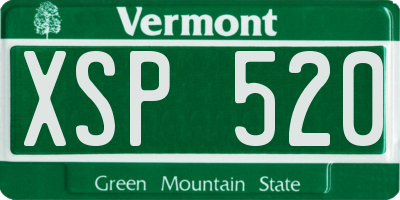 VT license plate XSP520