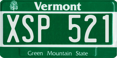 VT license plate XSP521