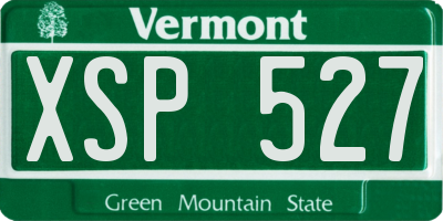 VT license plate XSP527