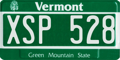 VT license plate XSP528