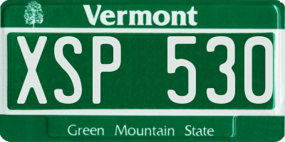 VT license plate XSP530