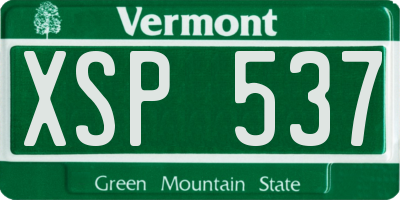 VT license plate XSP537