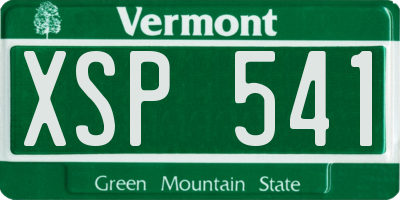 VT license plate XSP541