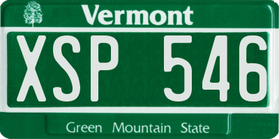 VT license plate XSP546