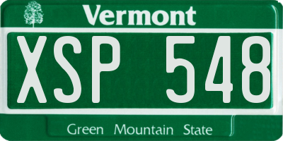 VT license plate XSP548