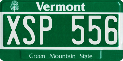 VT license plate XSP556