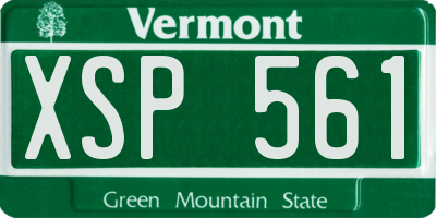 VT license plate XSP561