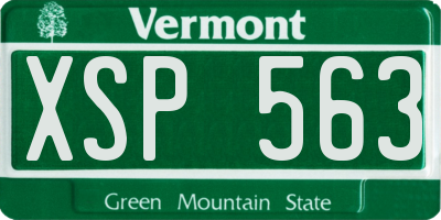VT license plate XSP563