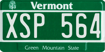 VT license plate XSP564
