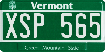 VT license plate XSP565