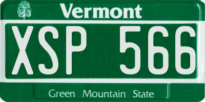 VT license plate XSP566