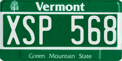 VT license plate XSP568