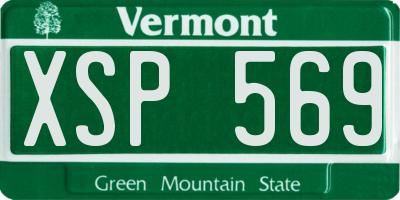 VT license plate XSP569