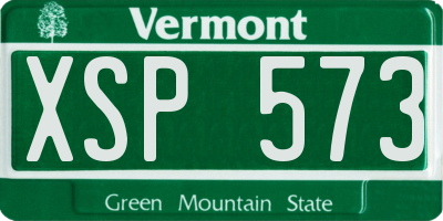VT license plate XSP573