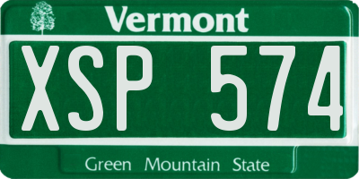 VT license plate XSP574