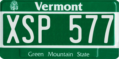 VT license plate XSP577
