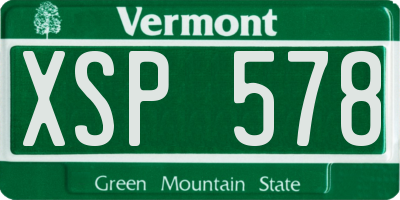 VT license plate XSP578