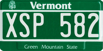VT license plate XSP582