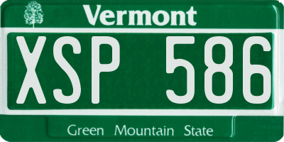 VT license plate XSP586