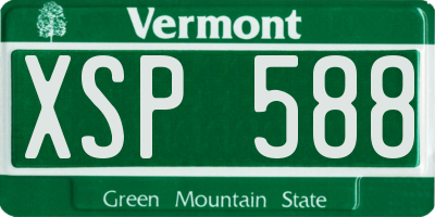 VT license plate XSP588