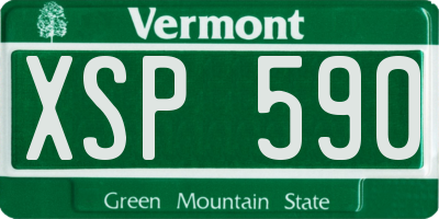 VT license plate XSP590