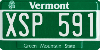 VT license plate XSP591