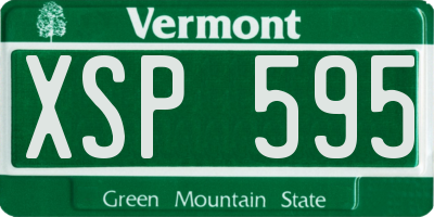 VT license plate XSP595