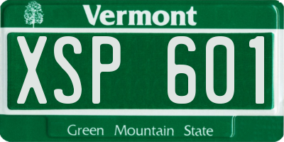 VT license plate XSP601