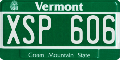 VT license plate XSP606