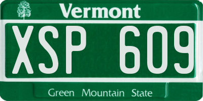 VT license plate XSP609