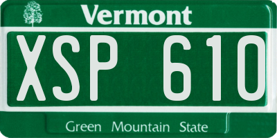 VT license plate XSP610
