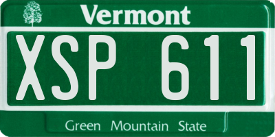 VT license plate XSP611