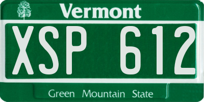 VT license plate XSP612