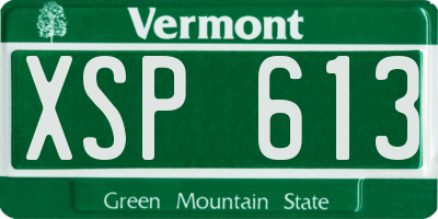 VT license plate XSP613