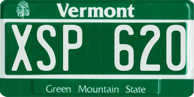 VT license plate XSP620