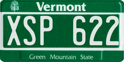 VT license plate XSP622