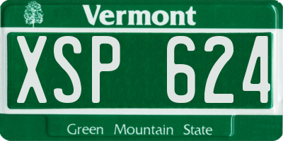 VT license plate XSP624