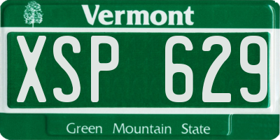VT license plate XSP629
