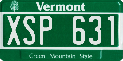 VT license plate XSP631