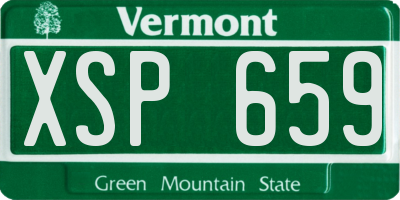 VT license plate XSP659