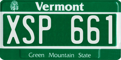 VT license plate XSP661