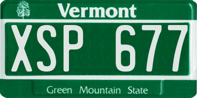 VT license plate XSP677
