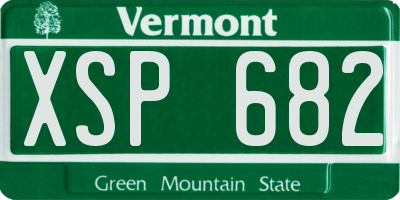 VT license plate XSP682