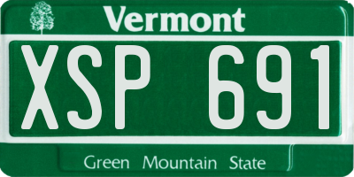 VT license plate XSP691