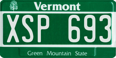 VT license plate XSP693