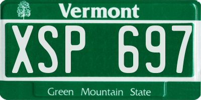 VT license plate XSP697