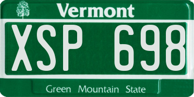 VT license plate XSP698