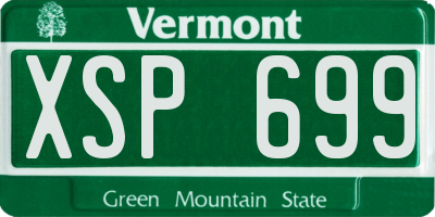 VT license plate XSP699
